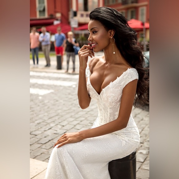 Luce Sposa Trumpet Style Corset Top Wedding Gown Size 6EU Brand New - Picture 6 of 13